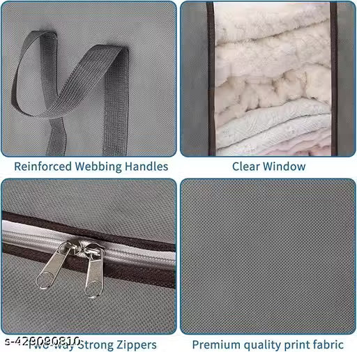 Stashly Premium Foldable Storage Bags (Set of 4)