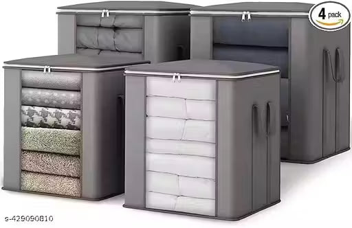 Stashly Premium Foldable Storage Bags (Set of 4)